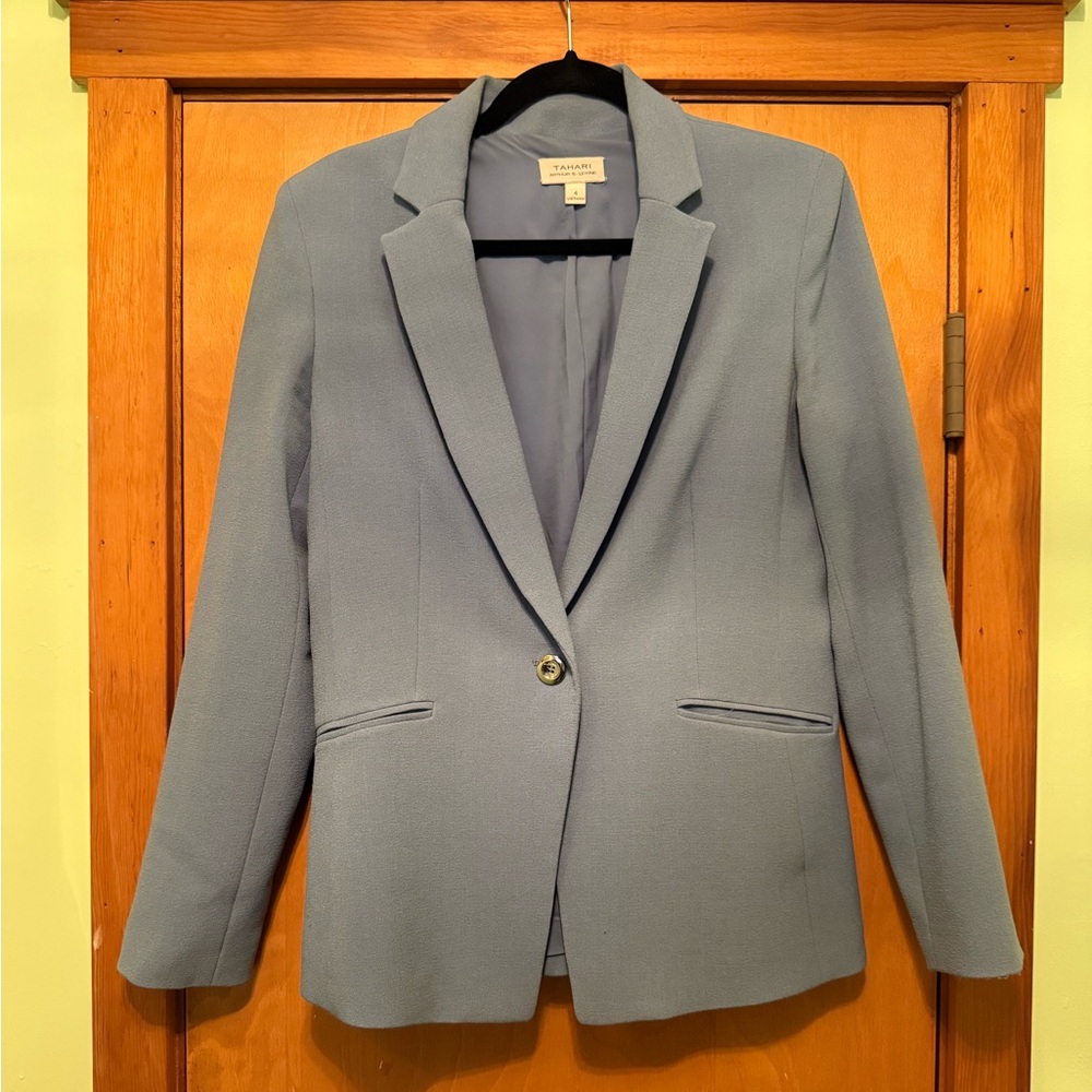 Pebble Blue Tahari Blazer - Size 4